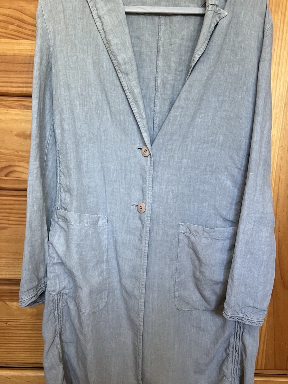 Emporio Armani Linen Blazer in Gray